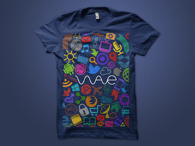 T-Shirt icon iconography icons logos merch merchandise multicolored navy t shirt tee