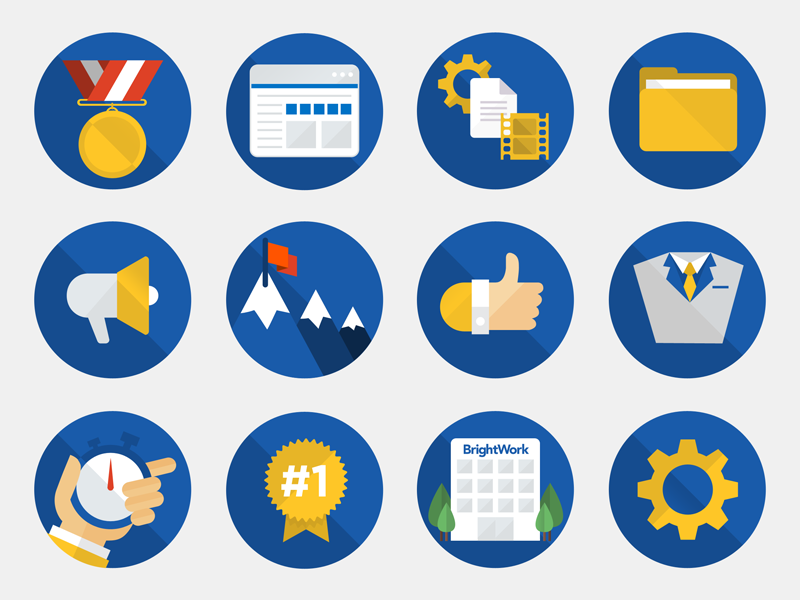 BrightWork Icons brightwork icons sharepoint icon simple illustration microsoft flat vector project management round