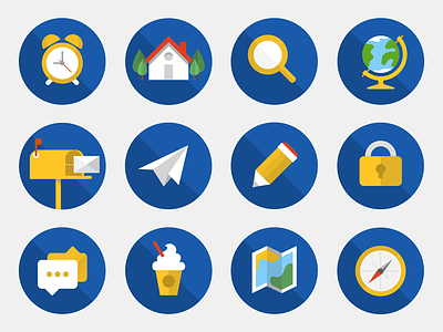 BrightWork Icons II brightwork circle colourful flat friendly icon icons illustration management project round set