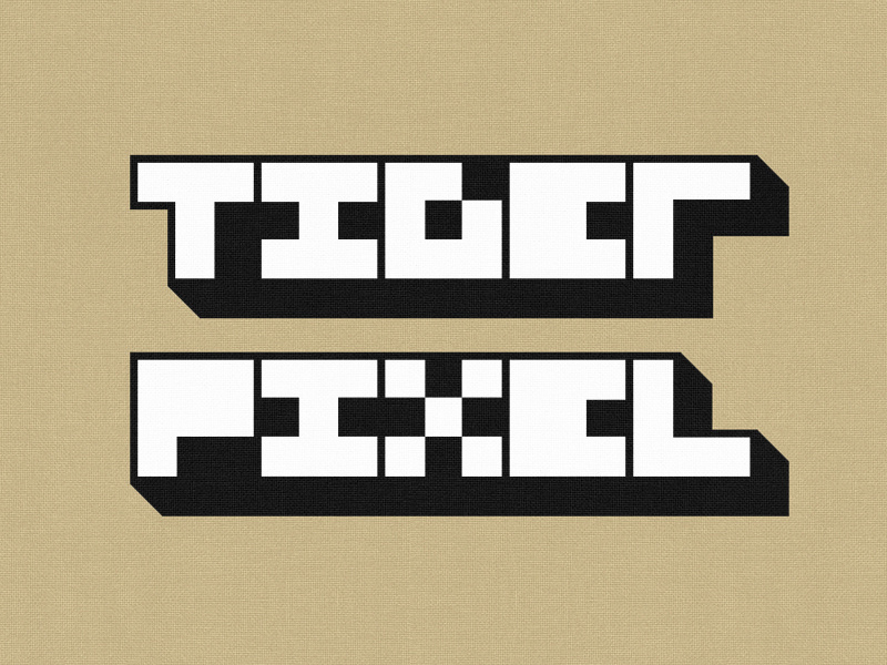 Tiger Pixel tiger pixel tigerpixel tiger pixel personal identity logo minimal type pixelated icon retro