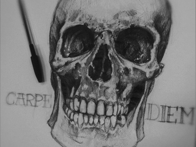 Drawing biro doodle drawing illustration lastdayatwork skull