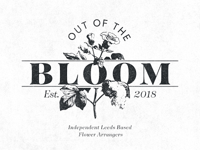 Out of the Bloom creative florist flowers identity leeds logo mark symbol typography