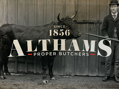 Althams Butchers butchers design food identity logo mark symbol typography