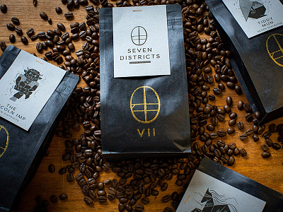 Seven Districts Coffee Roasters branding coffee creative design ident illustration logo mark packaging symbol