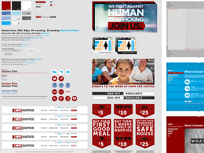 Visual style sheet charity design style ux web