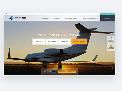 Private Jet Website jet ui uidesign web website