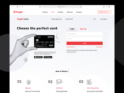 Cards Management - Login Page