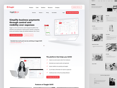 Expense Management Solution - Landing page