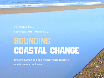 Sounding Coastal Change Website sounding coastal change website design