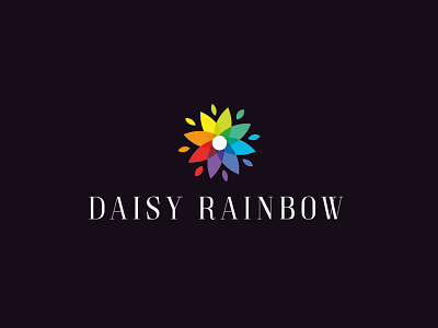 Daisy Rainbow daisy logo design rainbow