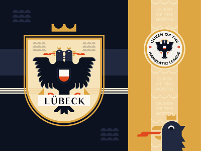Personal Project – Redesign Lübeck Coat Of Arms blazon coat of arms design germany graphic design hanseatic illustration league logo lübeck queen sport vector wappen