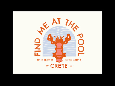 Find me at the pool crete design germany graphic graphic design greece hamburg illustration shirt t-shirt travel typography vacation visual