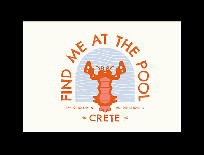 Find me at the pool crete design germany graphic graphic design greece hamburg illustration shirt t shirt travel typography vacation visual