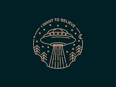 I want to believe aliens believe design dribbble germany hamburg i want to believe illustration line art line art illustration mulder night scully space spaceship stars ufo vector x file x files