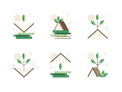 Book icons book design ecology green icon illustration recycle sun symbol tree