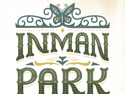 Inman Park UnFestival Poster atlanta festival graphic design inman park lettering poster art typography
