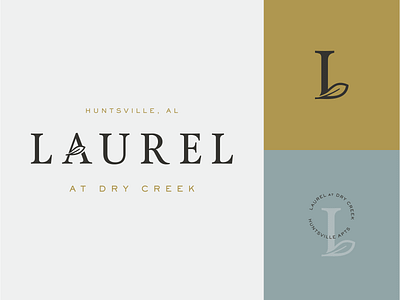 Laurel apartment branding leaf leaf logo logo