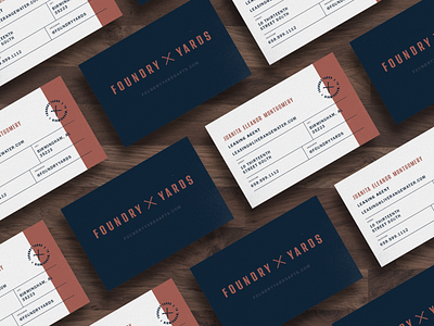 Foundry Yards Business Cards apartment branding business card collateral