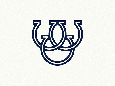 Blue Horseshoe branding graphic design horseshoe logo