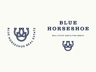 Blue Horseshoe Lockups branding clarendon graphic design horseshoe logo