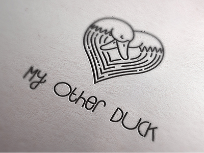 My Other Duck Full Logo duck logo mark love wedding word mark