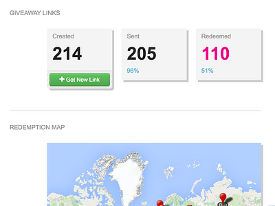 Campaign Overview cta data map simple stats typography