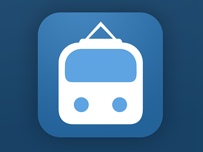 New Denver Ride Icon blue ios icon iphone light rail simplified subtle gradient transit