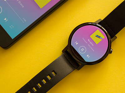 Concept music app extension for Android wear android app concept design music ui ux wear
