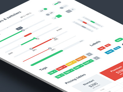 Simple Flat Ui Kit 1.0 ui kit flat user interface customizable pack web simple elements modern minimalistic clean