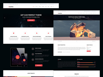 Galactica – Multi-purpose Creative PSD Template agency bootstrap business clean corporate creative flat freelancer modern multi purpose parallax responsive