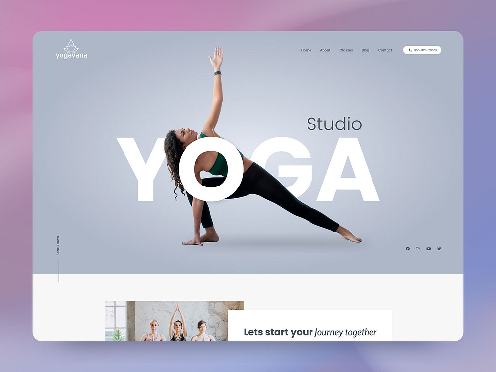 Yoga Studio Website Template by Alexander Samokhin on Dribbble