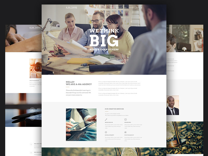 A-Ha Theme PSD | Agency Demo by Alexander Samokhin on Dribbble