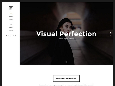 Enigma Html Template - New Demo best bootstrap clean creative css html minimal navigation responsive side simple trendy