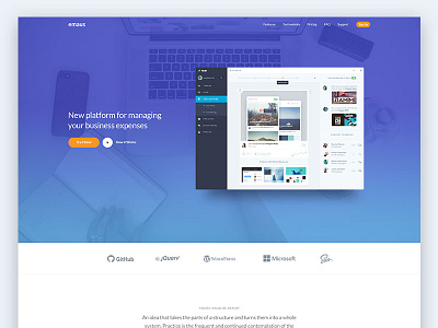 Emaus - Saas Landing Page clean colors gradient landing launch saas software startup template