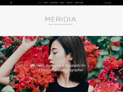Meridia Blogging Theme blog clean elegant meridia minimal modern simple theme wordpress