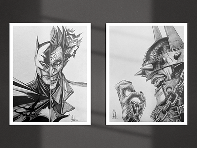 Batman vs Joker sketching