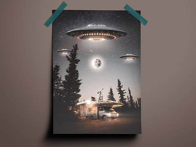 UFO manipulation photoshop