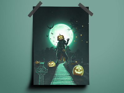 Helloween man manipulation photoshop