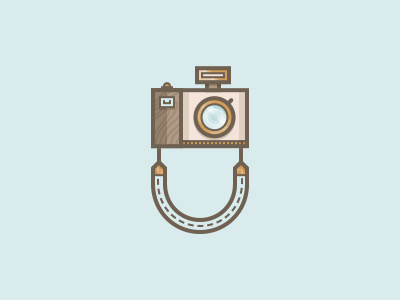 Dinky camera camera dinky flat icon illustration reflection