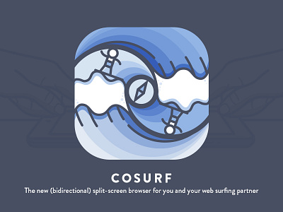 CoSurf app icon app cowabunga icon illustration ipad surf