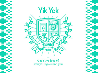 Yik Yak tour design badge banner crest flat pattern seal vector yik yak