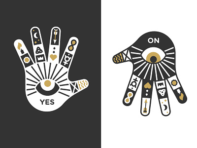 Decision Hands card eye hand icon illustration occult symbol