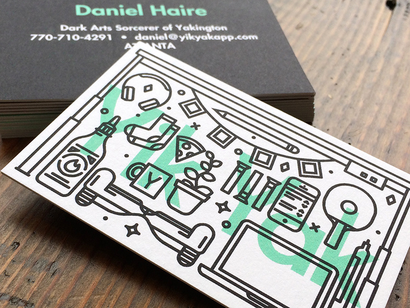 Profesh biz cards logo line icon illustration business card