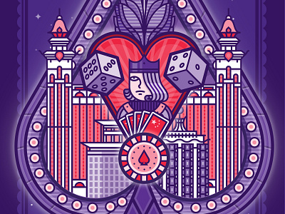 Casino illustration for Bloomberg Markets