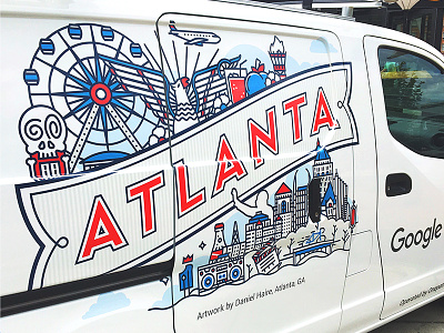 Google Fiber Atlanta Van atlanta city collage google vehicle