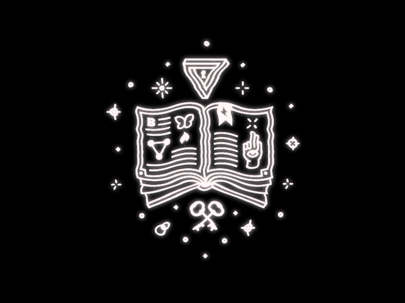 Cast Spells illustration line magic occult spellbook
