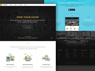 Nooklyn Homepage Refresh brandon grotesque homepage illustration layout product web design