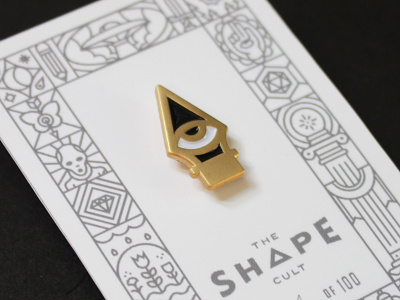 Shape Cult: Eye Nib enamel pin icon illustration lapel pin line occult packaging pen