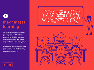 SMR: Machine Learning branding illustration layout line new rail alphabet typography