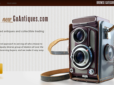 Header for antique site camera dimension header pattern photography shadow slider store ui web web design website